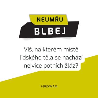 👉 Víš, na kterém místě lidského těla se nachází nejvíce potních žláz? ⁠ Pot je přirozenou součástí termoregulace, ale víš,...